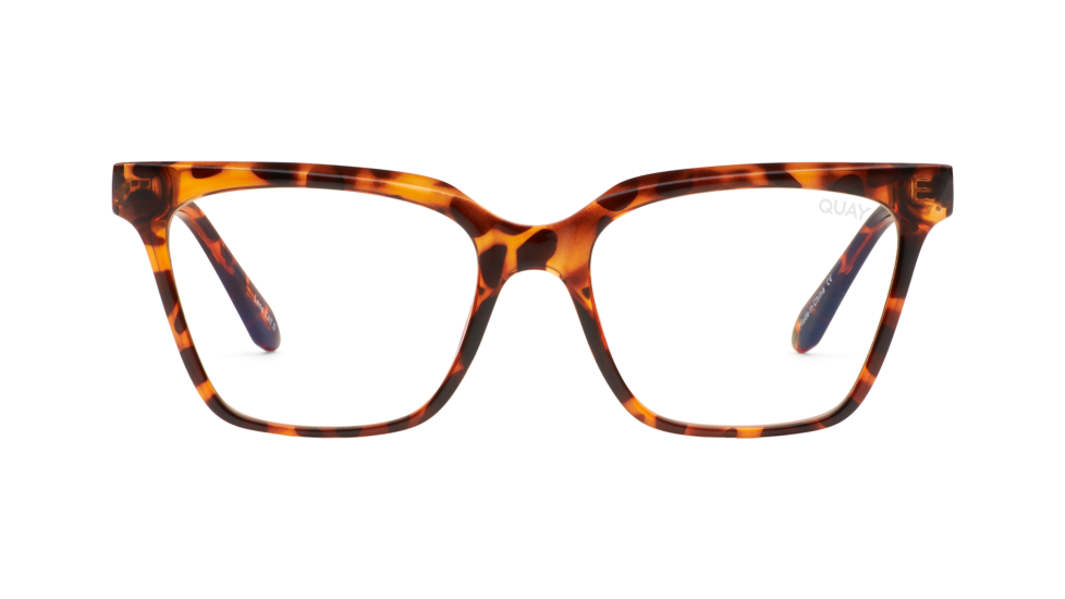 Quay Australia Brown Matte Cat Eye Blue Light Glasses - CEO Quay CEO RX Eyeglasses | Prescription Quay Eyeglasses | SportRx main image 2