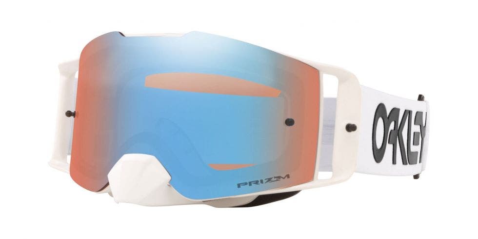 Oakley MX Goggle - Oakley Front Line in Factory Pilot White with Prizm MX Sapphire Iridium lens
