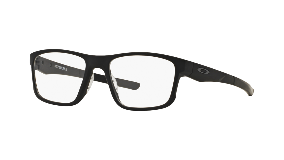 Oakley Hyperlink Satin Black 54 Eyesize (OX8078-0154) eyeglasses (quarter view)