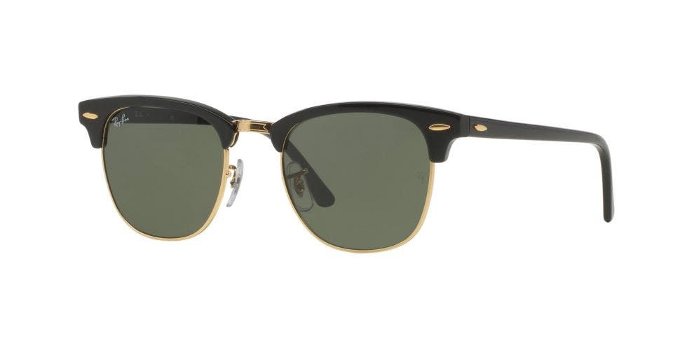 Ray-Ban RB3016 Clubmaster in Ebony with Green G-15 lenses
