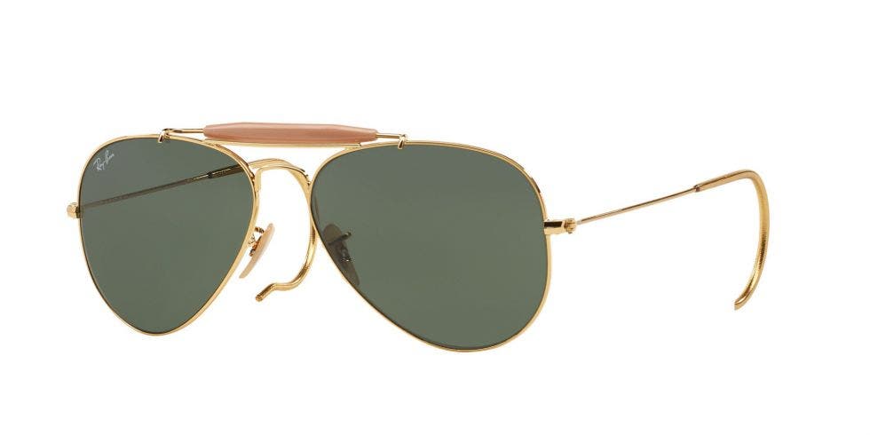 Ray-Ban shooting glasses: RAY-BAN RB3030 OUTDOORSMAN in ARISTA - CRYSTAL GREEN