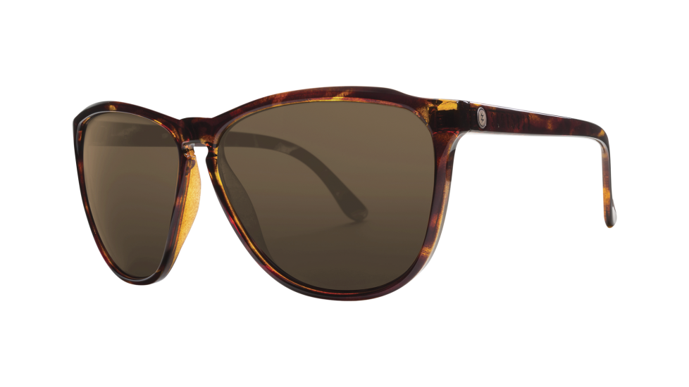 Electric Encelia Gloss Tortoise sunglasses with bronze polarized lenses (quarter view)