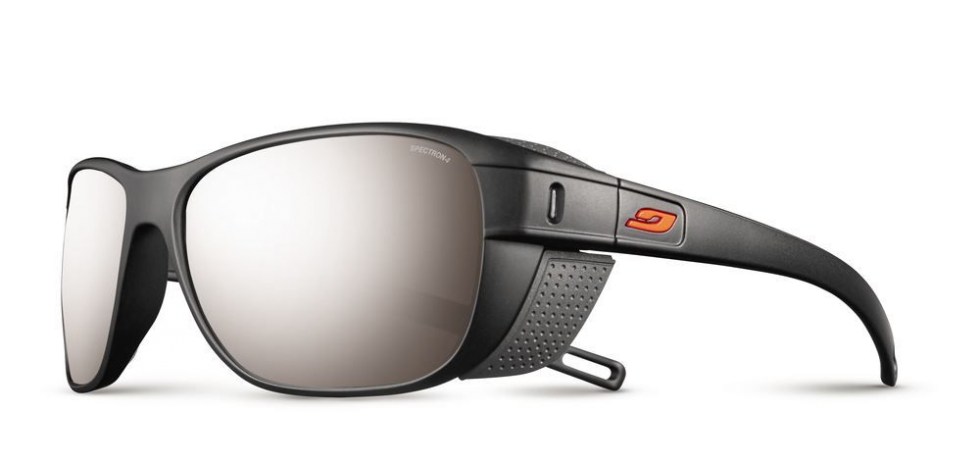 Julbo Camino Black / Orange sunglasses with spectron 4 lenses (quarter view)
