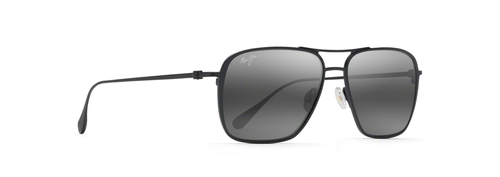 Best Maui Jim aviator sunglasses, the Maui Jim Beaches in Matte Black frame with Neutral Grey lenses