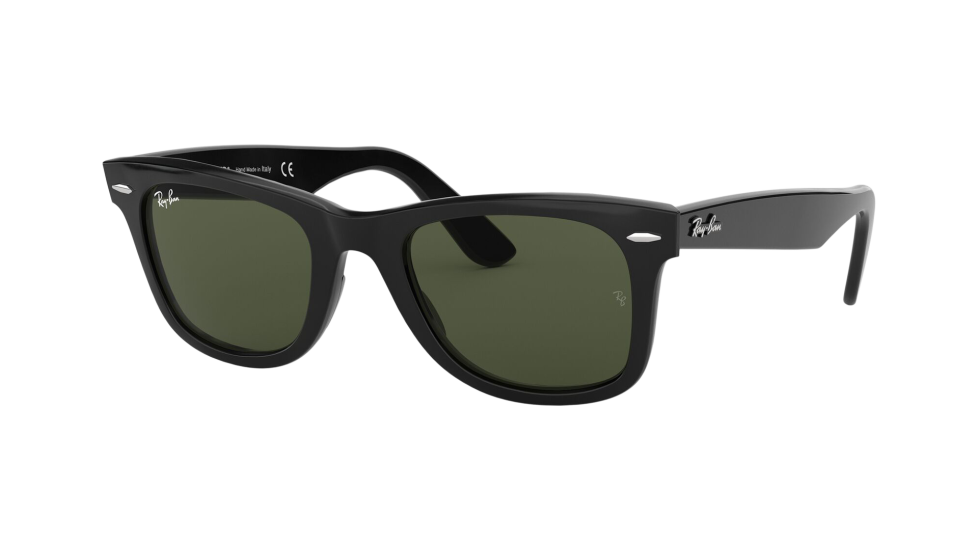 Ray-Ban RB2140 Wayfarer - Square Black Frame Prescription Sunglasses |  Eyebuydirect