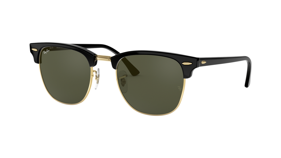 Ray-Ban RB3016 Clubmaster Classic 51 Eyesize sunglasses (quarter view)