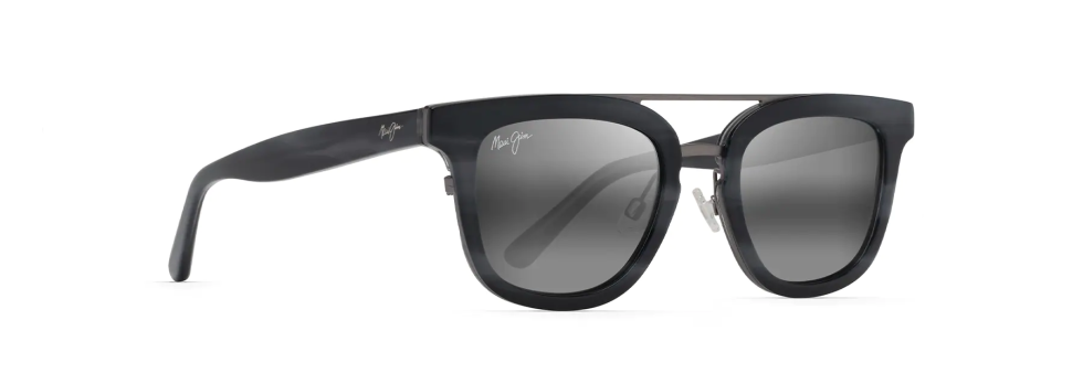 Maui Jim Relaxation Mode Grey Tortoise sunglasses with neutral grey lenses (quarter view)