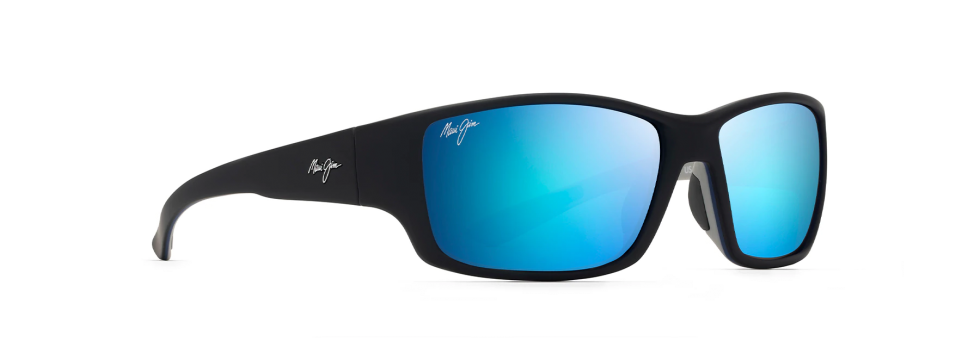 Maui Jim Local Kine sunglasses in Soft Black / Sea Blue / Grey frame with Blue Hawaii lenses