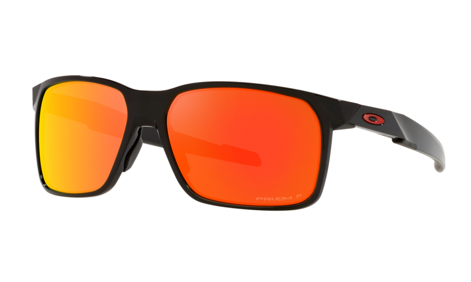 Oakley Portal X hunting glasses in Polished Black frame with Prizm Ruby Polarized lenses