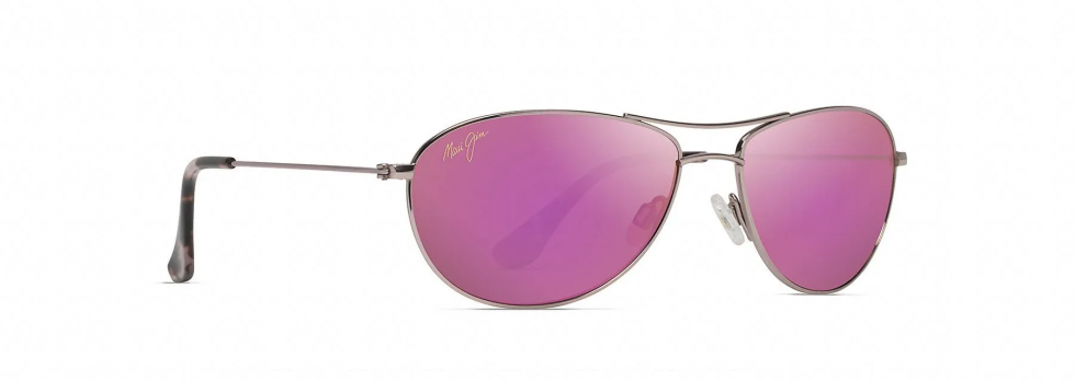 Maui Jim women's sunglasses, the Maui Jim Baby Beach in Rose Gold frame with Maui Sunrise lenses