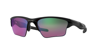 Oakley Sunglasses - Oakley Half Jacket 2.0 XL OO9154-01 Polished Black frame with Black Iridium lenses at diagonal facing view