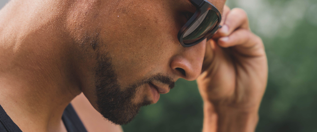 Man wearing SportRx sunglasses