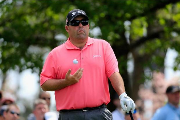 Kevin Stadler Wearing Kaenon Lewi Sunglasses at 2014 Masters Tournament