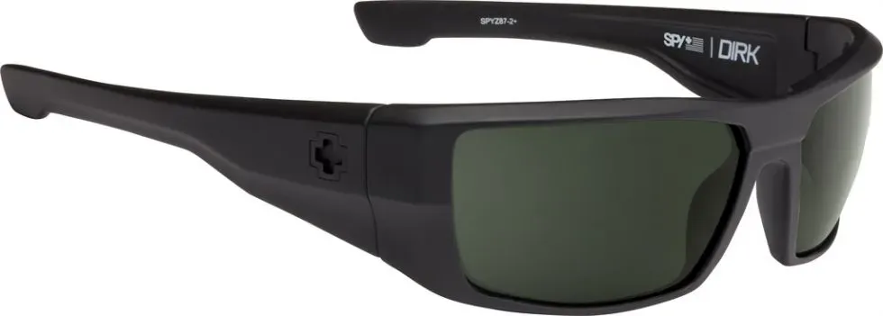 SPY Dirk SOSI ANSI in ANSI Rx Matte Black with Happy Grey Green Lenses