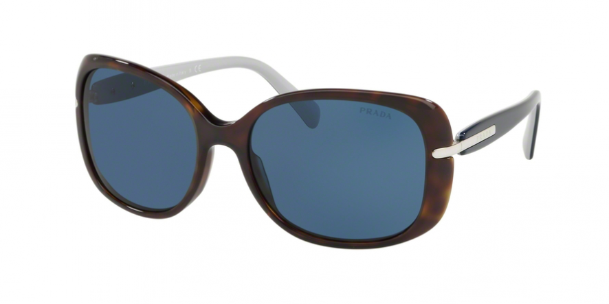 Prada PR08OS in Havana with Blue Lenses