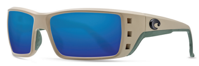 Costa Permit in Matte Sand with 580 Blue Mirrored lenses