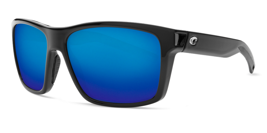 Costa Slack Tide with Shiny Black Frames & Blue Mirror 580G