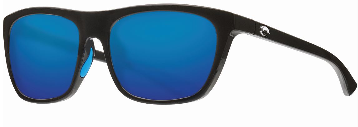 Costa Cheeca in Matte Black with 580G Blue mIrrored Lenses
