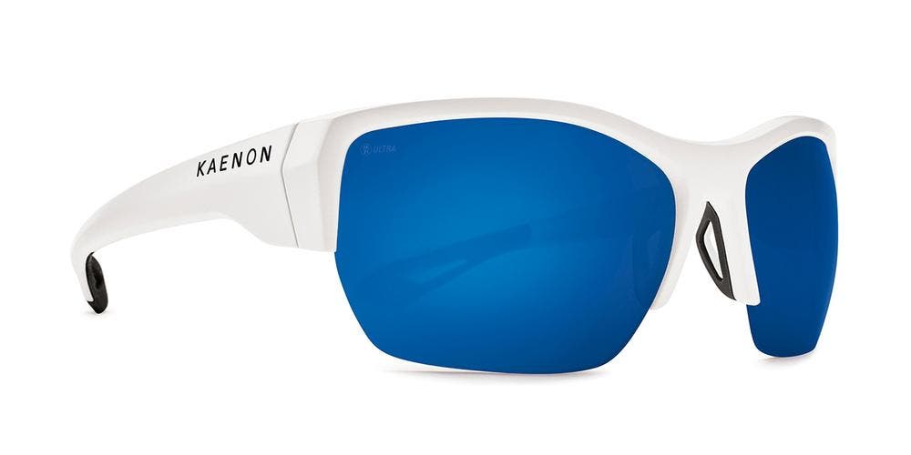 Kaenon Arcata SR in Matte White with Ultra Pacific Blue Polarized Lens