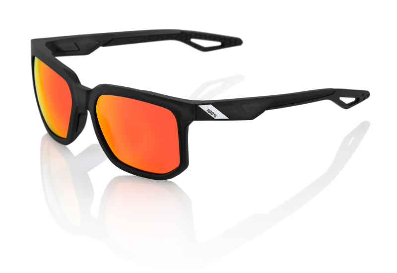 100% Centric in Matte Crystal Black with Red HiPER Multilayer Mirrored Lenses