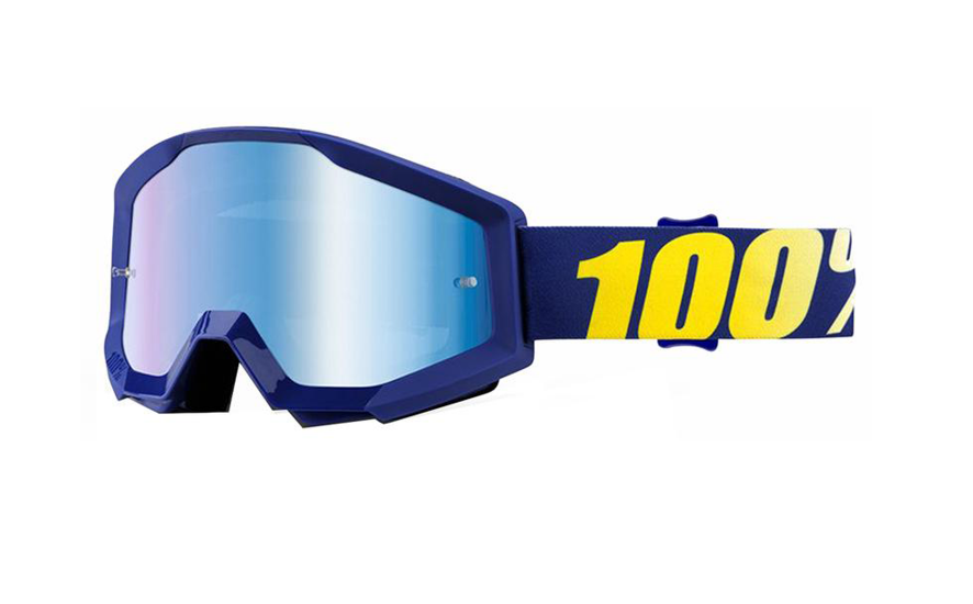 100% Strata MX Goggle with Hope Frames & Mirror Blue Lens