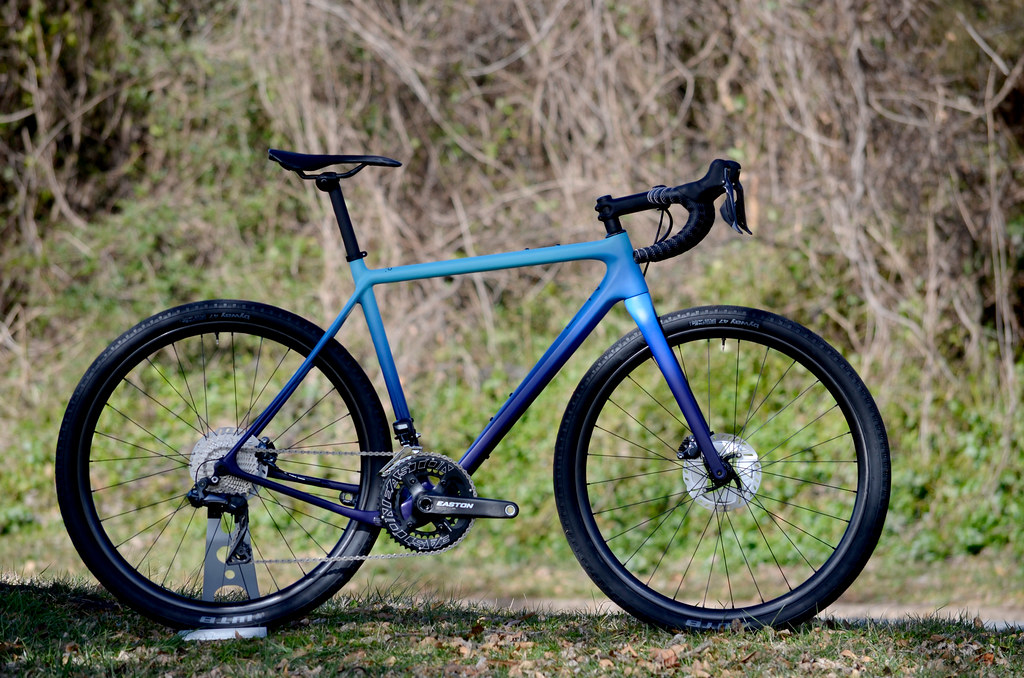 blue gravel bike