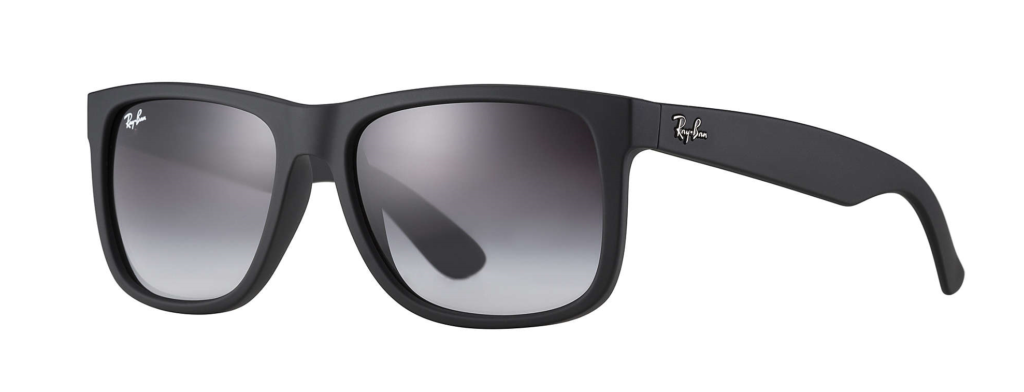 Ray-Ban RB4165 Justin in Rubber Black with Grey Gradient Lenses