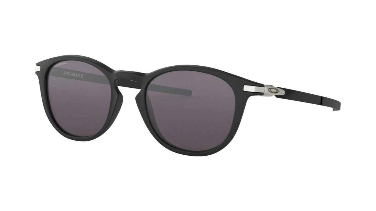 Prescription Sunglasses for High Power, the Oakley Pitchman R in Satin Black with Prizm Grey lenses
