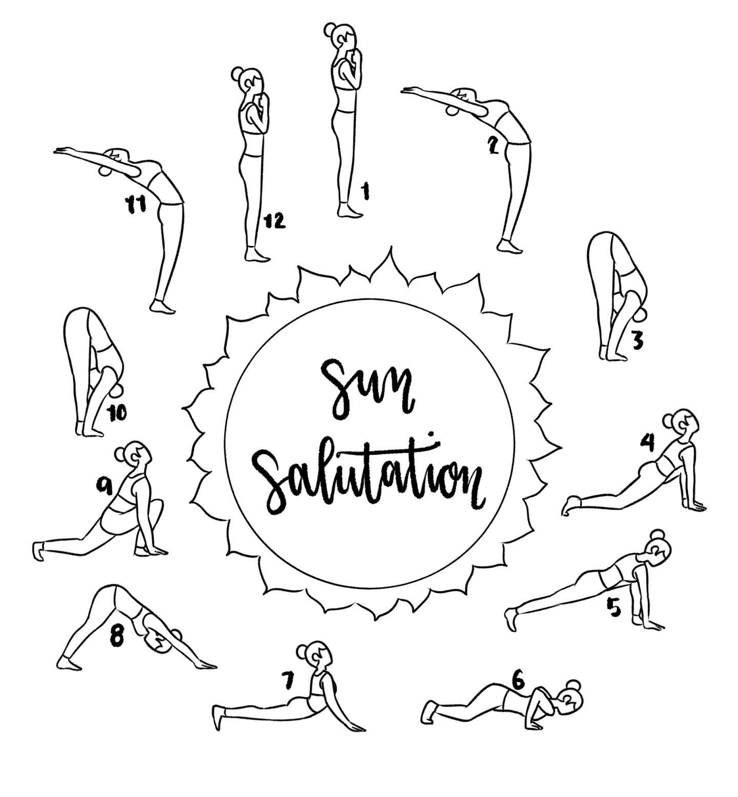 Sun salutation yoga stretch