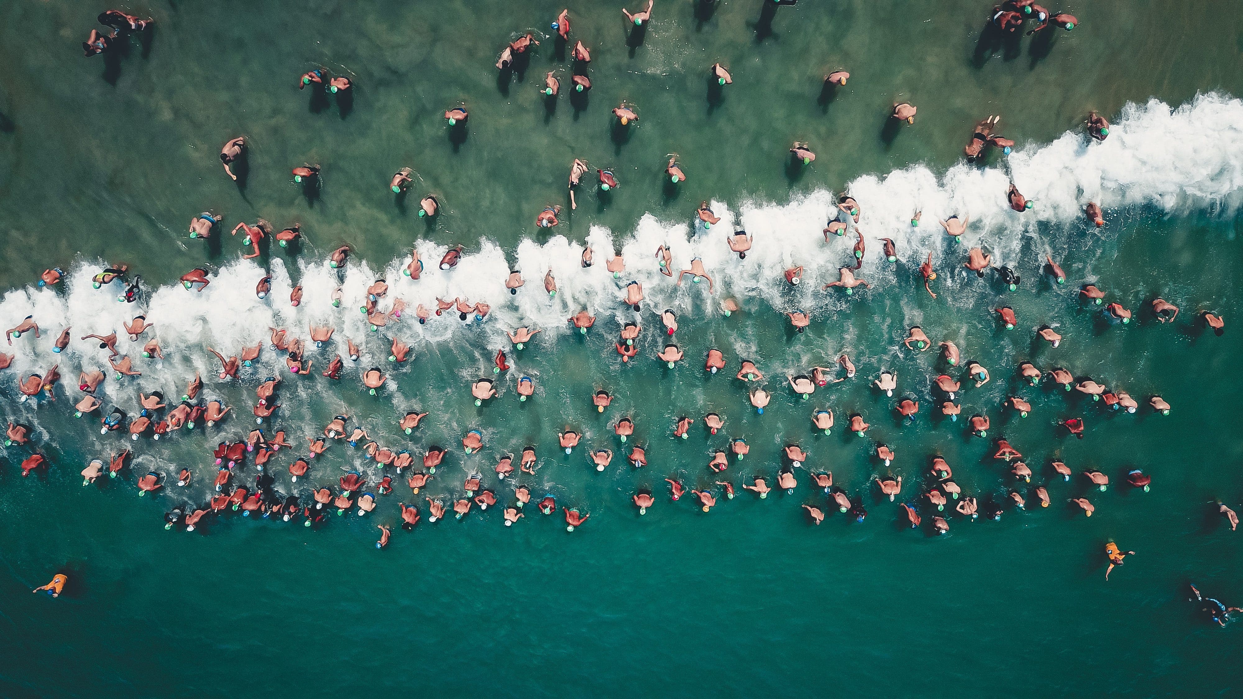 Ironman swim start