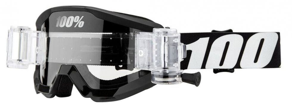 100% Strata Mud MX Goggle with Black Frame & Clear Lens