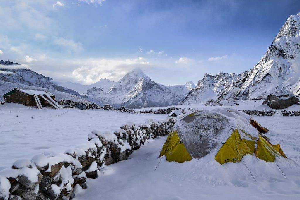 Tent in the snow