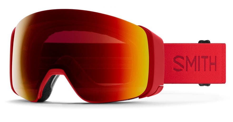 SMITH chromapop ski goggle smith 4D MAG in Lava with ChromaPop™ Sun Red Mirror