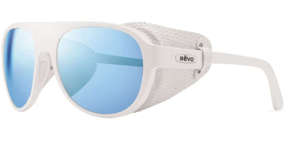 White Revo Traverse snow sunglasses