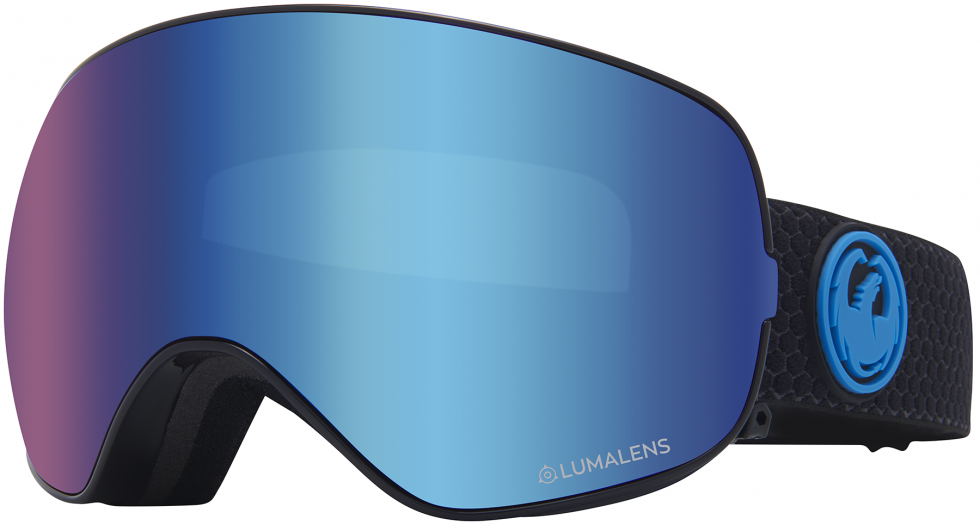 Dragon X2S Snow Goggle in Split & Lumalens Blue Ion + Amber