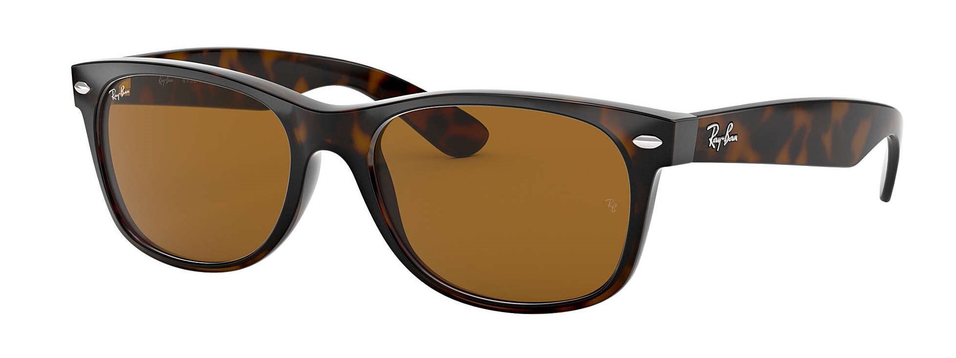 Ray-Ban RB2132 New Wayfarer in Tortoise Brown with B-15 Brown Lenses