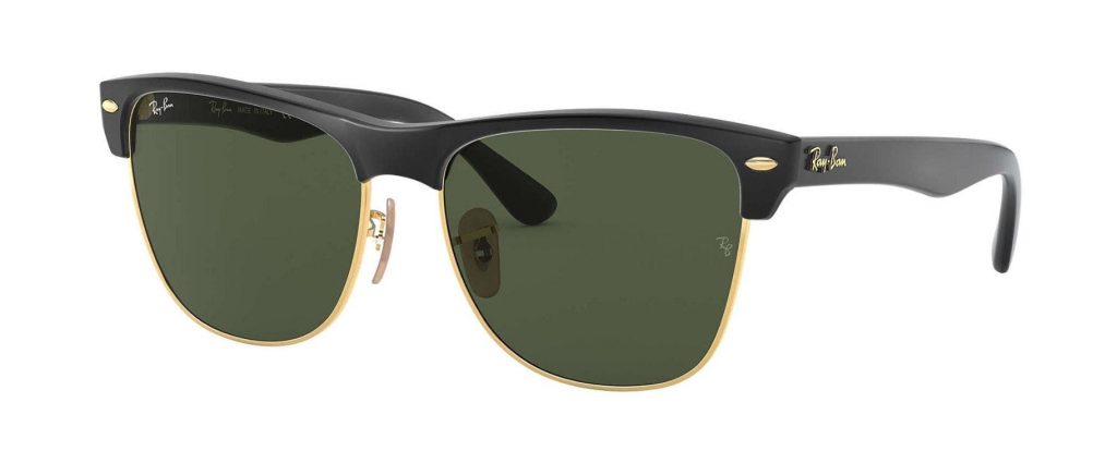Ray-Ban RB4175 Clubmaster Oversized in Black with G-15 Green Lenses
