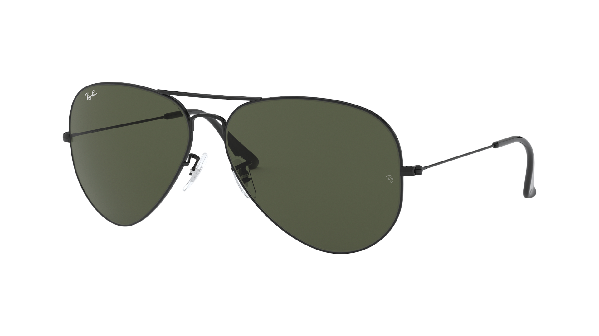 RB3026 Aviator II in Black with G-15 Crystal Lenses