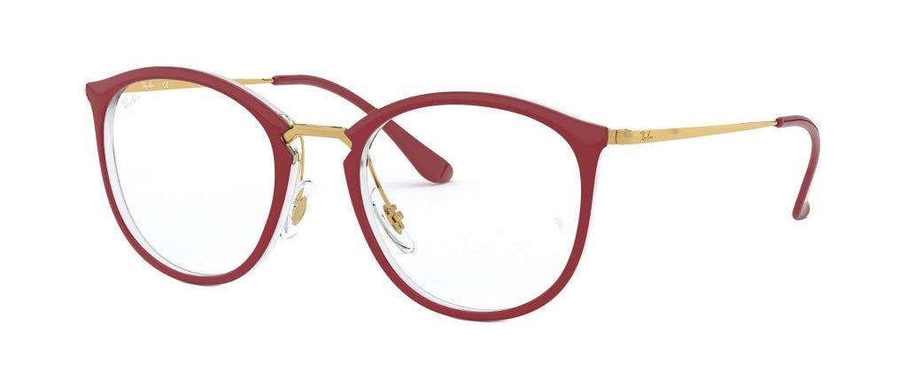 #5 of best ray-ban eyeglasses of 2020 the rb7140 eyeglasses in red and gol