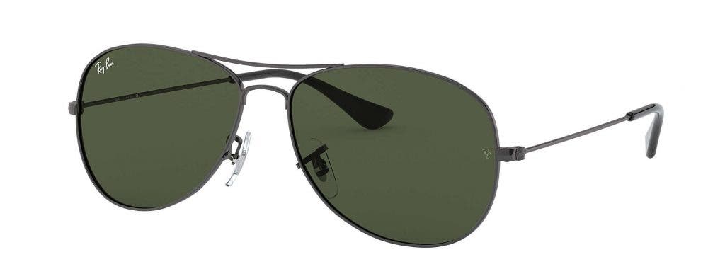 Ray-Ban Aviator sunglasses rb3362 cockpit in gunmetal frame with green g-15 lenses