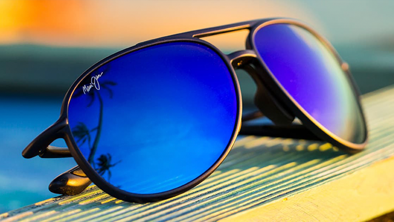 Maui jim sunglasses men blue aviators 