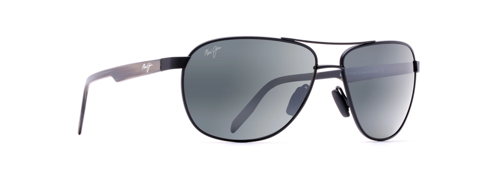 Maui Jim Castles in Matte Black with Neutral Grey lens