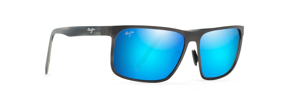 Maui Jim Wana in Brushed Dark Gunmetal with Blue Hawaii lens