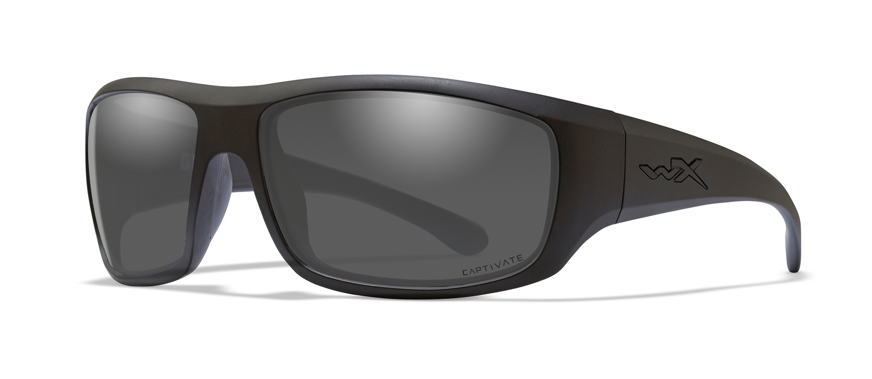 wiley x captivate polarized grey lenses in the omega matte black sunglasses frame