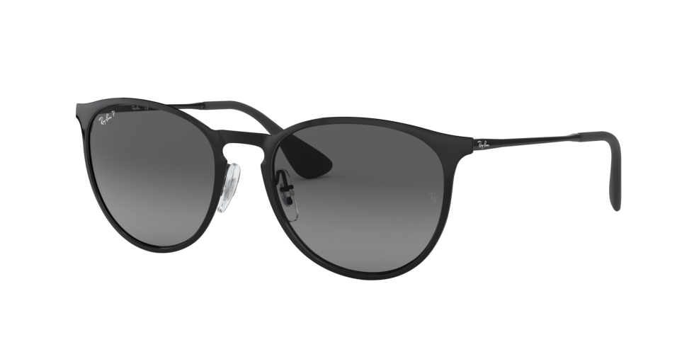 Women's Ray-Ban Sunglasses: Ray-Ban RB3539 Erika Metal in Black with Light Grey Gradient Grey lenses