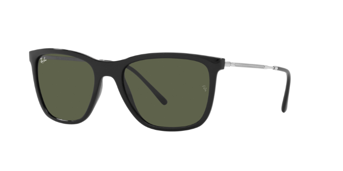 women's Ray-Ban sunglasses: Ray-Ban RB4344 in Black with Green, G15 lenses