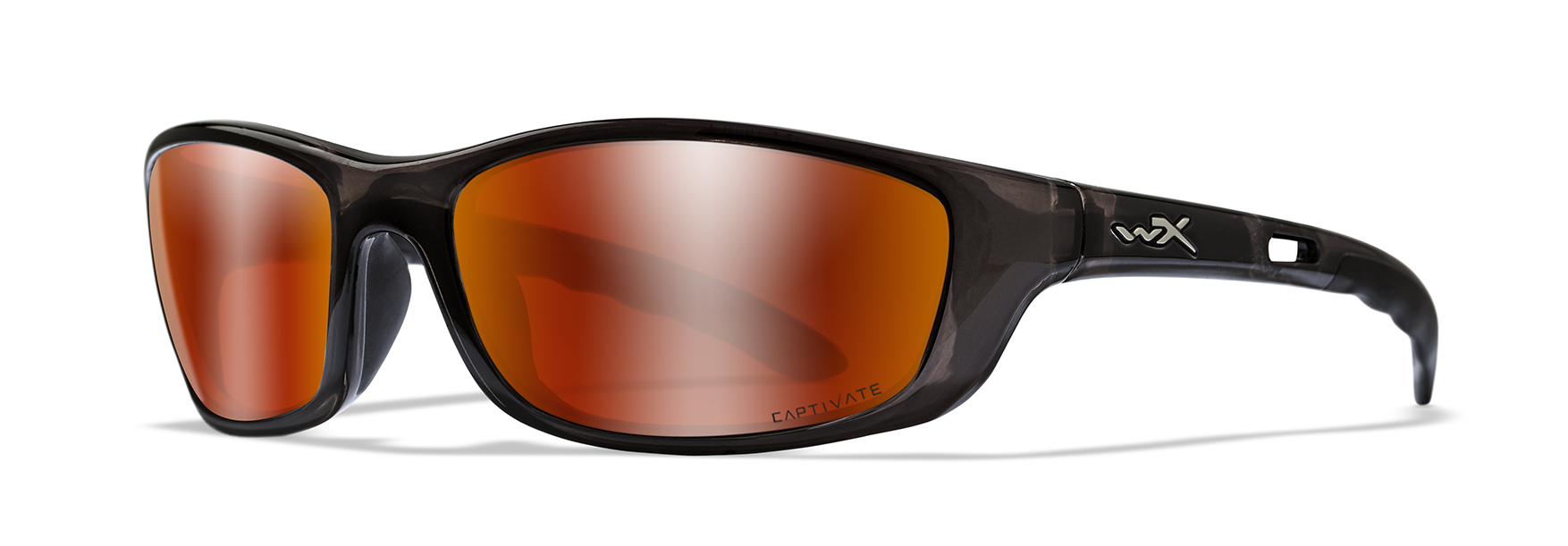 wiley x captivate polarized red mirror lenses in the p-17 sunglasses