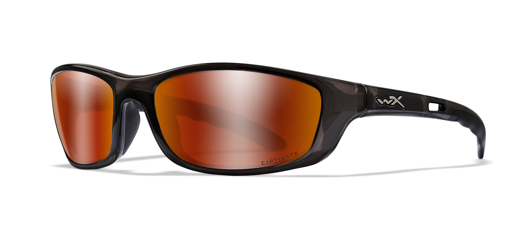 wiley x captivate polarized red mirror lenses in the p-17 sunglasses