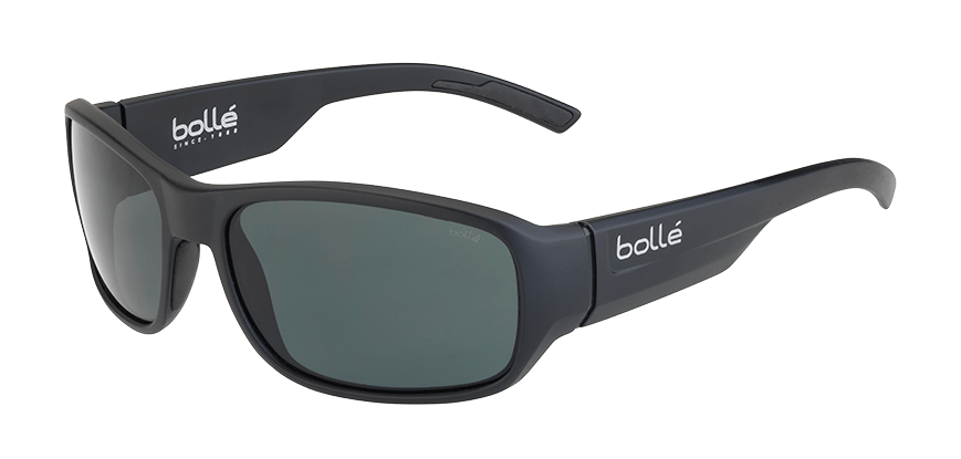 bolle heron sunglasses in matte black with grey lenses