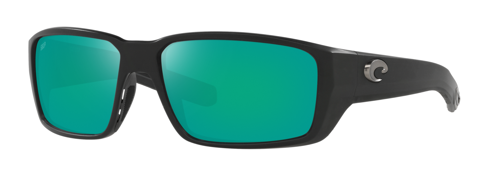 costa fantail PRO in matte black with green mirror 580 lenses